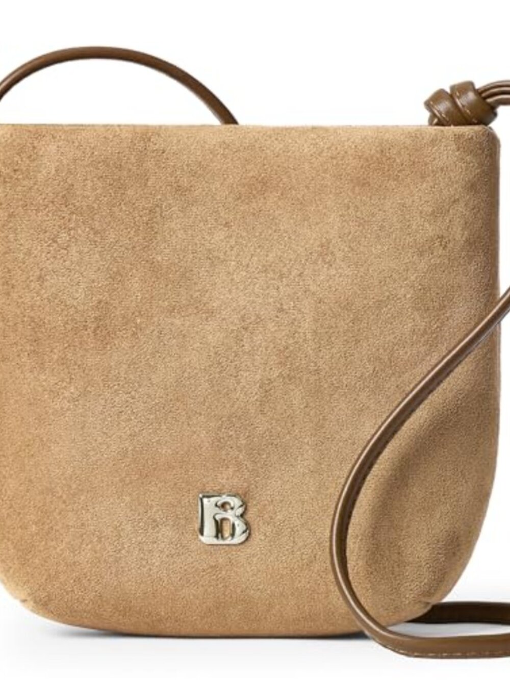 Faux Suede Small Crossbody Phone Purse Adjustable Knotted Strap Mini Bag